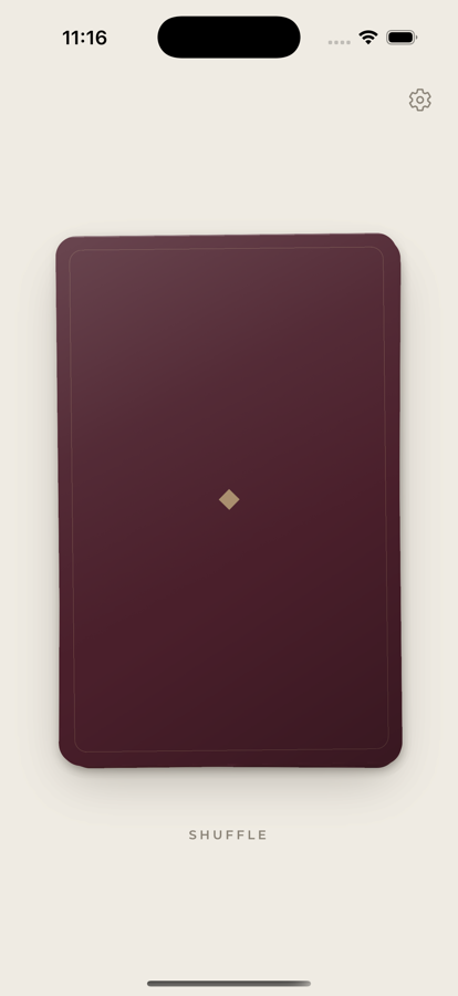 The Wine card back on the Linen background